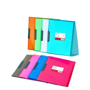 F1727 Custom Stationery A4 PP Document Folder Candy-Colored Simple Report Folder with Bag Pattern School Supply Stationery Set