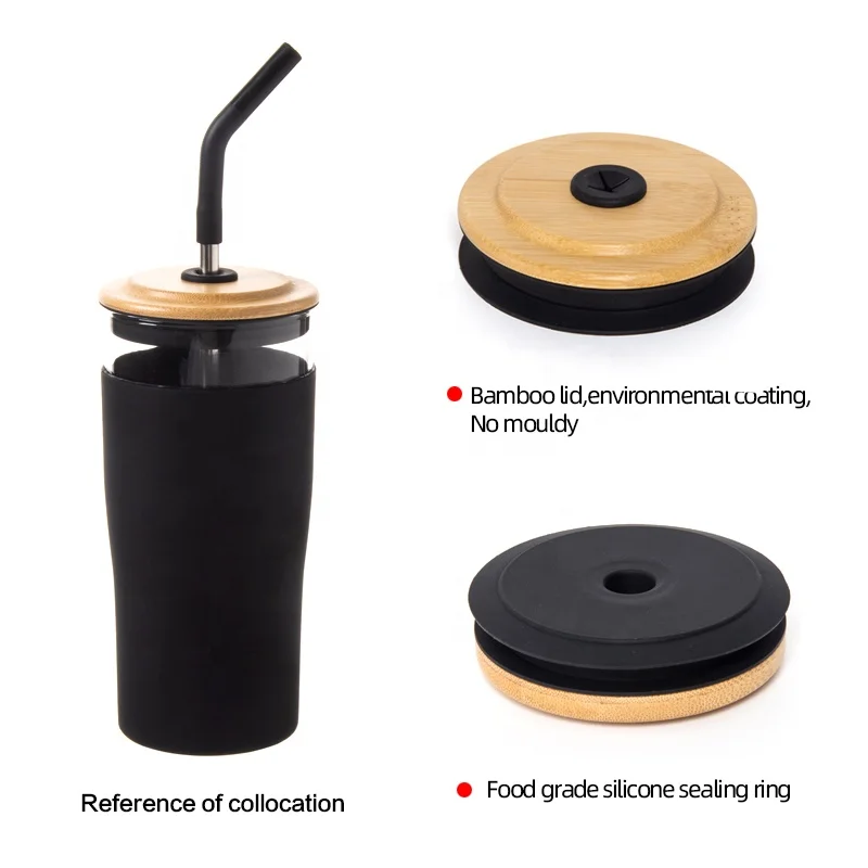 Деревянная крышка круглой формы из бамбука для бутылок соломенных чашек стаканов