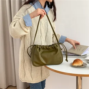 New Design Lady Shoulder Bag Simple Fashion square Crossbody Bags Women Soft PU Leather Handbags