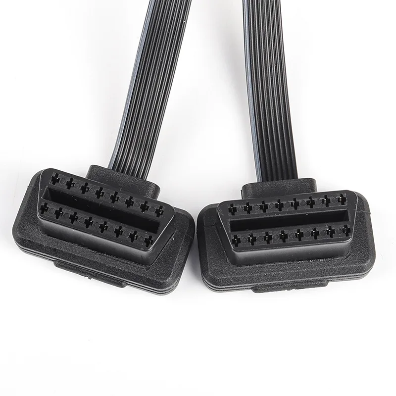 Flat Ribbon Obdii Splitter Cable , Obd2 16 Pin Male To Female Extension Flat Ribbon Obdii Splitter Cable , Obd2 16 Pin Male To Female Extension