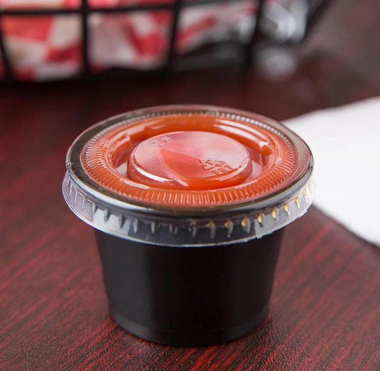 PS Disposable Dipping Sauce Containers 120ml Disposable Condiment Cups