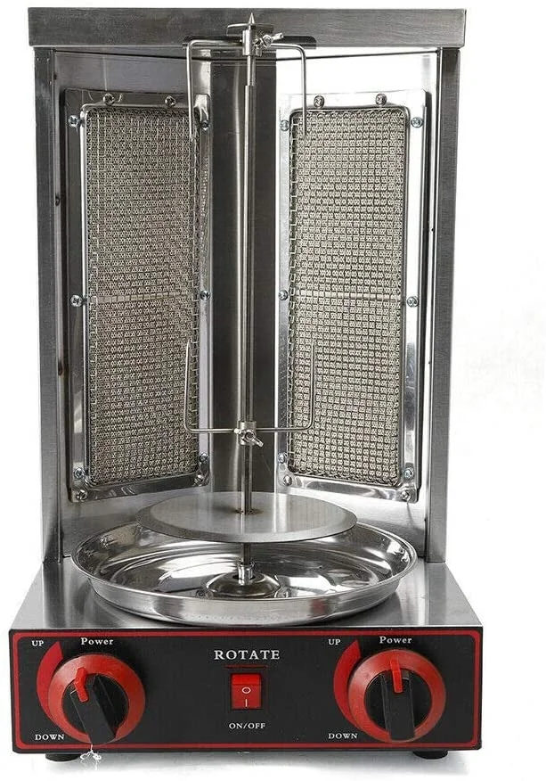 Automatic Rotating Doner Kebab Machine Aisan Gyro Grill Vertical Broiler Chicken Shawarma Making Machine