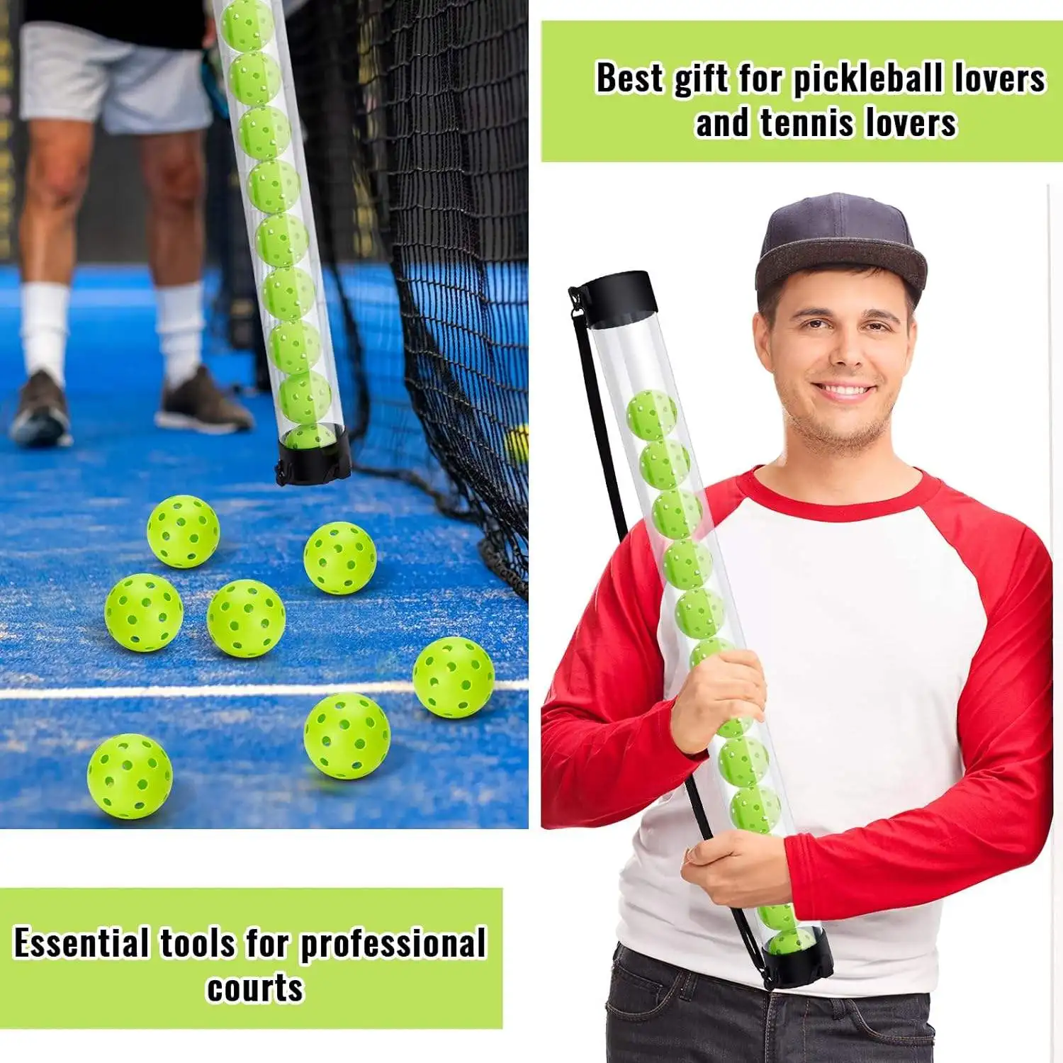 Factory customs Tennis Pickleball Ball Pickers Tube Collectors supplier