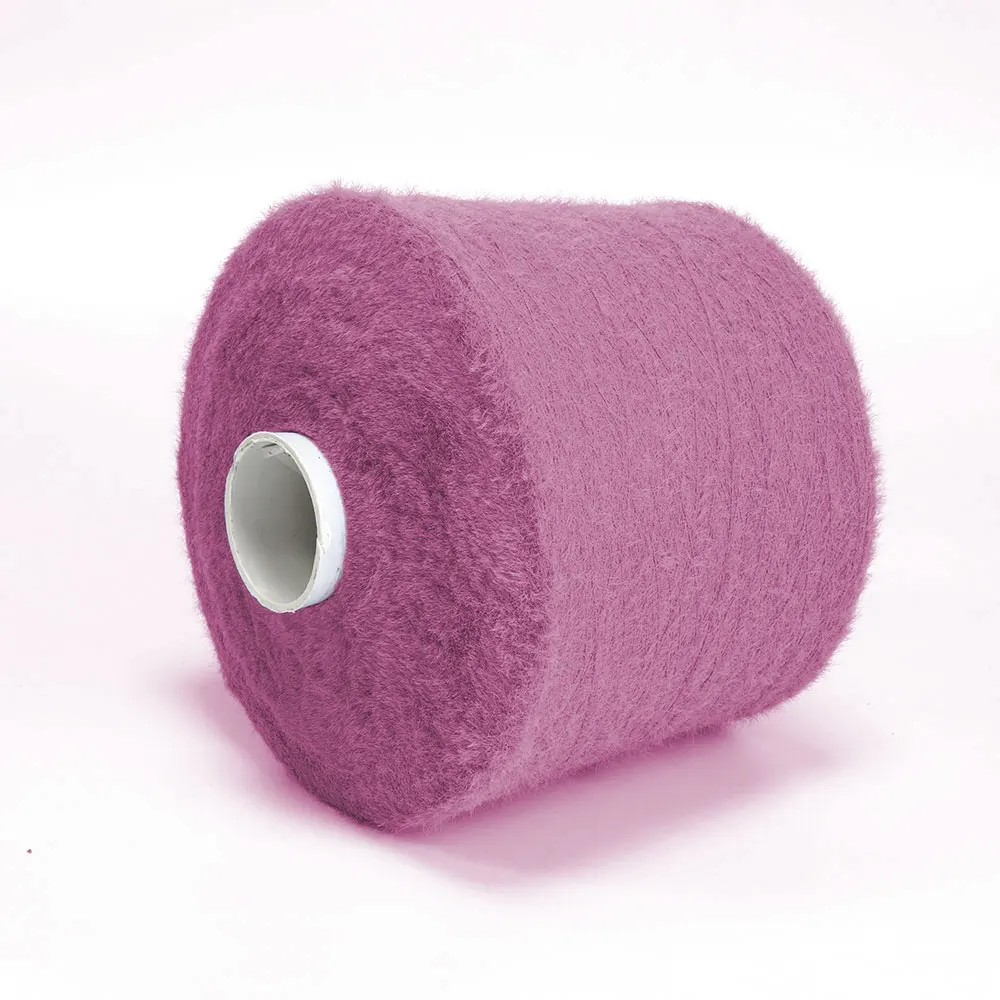 Multi Colors Weaving Imitation Mink Yarn Crystal Curly Custom Long Hair Soft Feather Yarn Blanket Knitting 100% Nylon Fancy Yarn