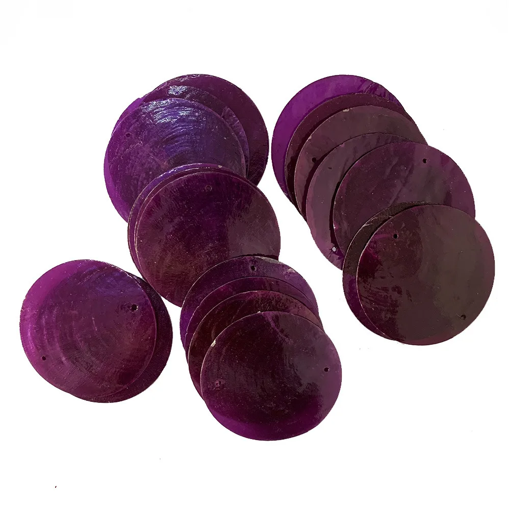 Natural Round Shape Colored Capiz Shell Wholesale Shell Discs for Wind Chimes Home Decor DIY