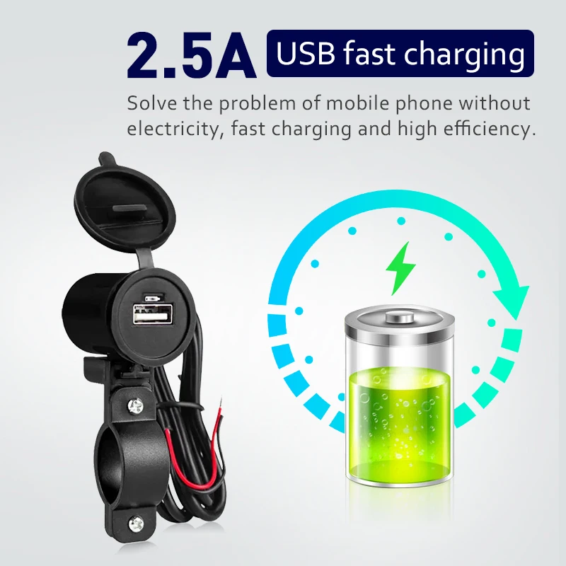 Оптовая продажа высокое качество полезный Удобный 12v usb мотоцикл зарядное