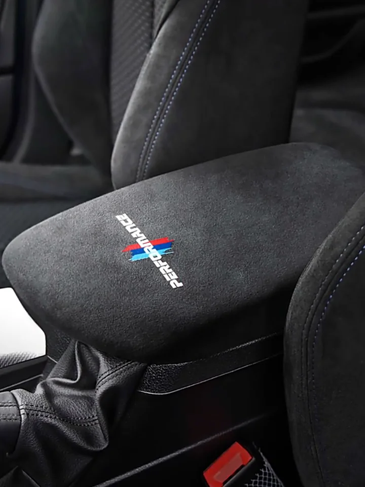 For Alcantara Armrest Console Box Cover M Performance Car Sticker For
