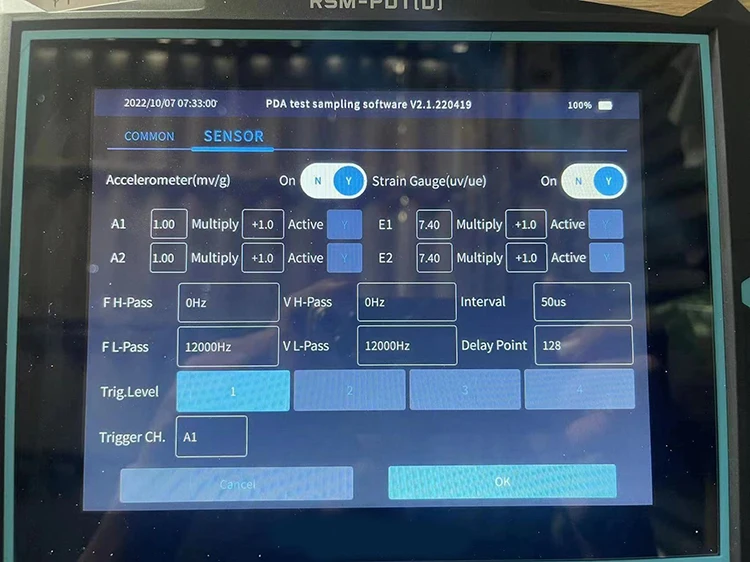 PDA High Strain Dynamic Load Tester Load Pile Driving Analyzer Testing