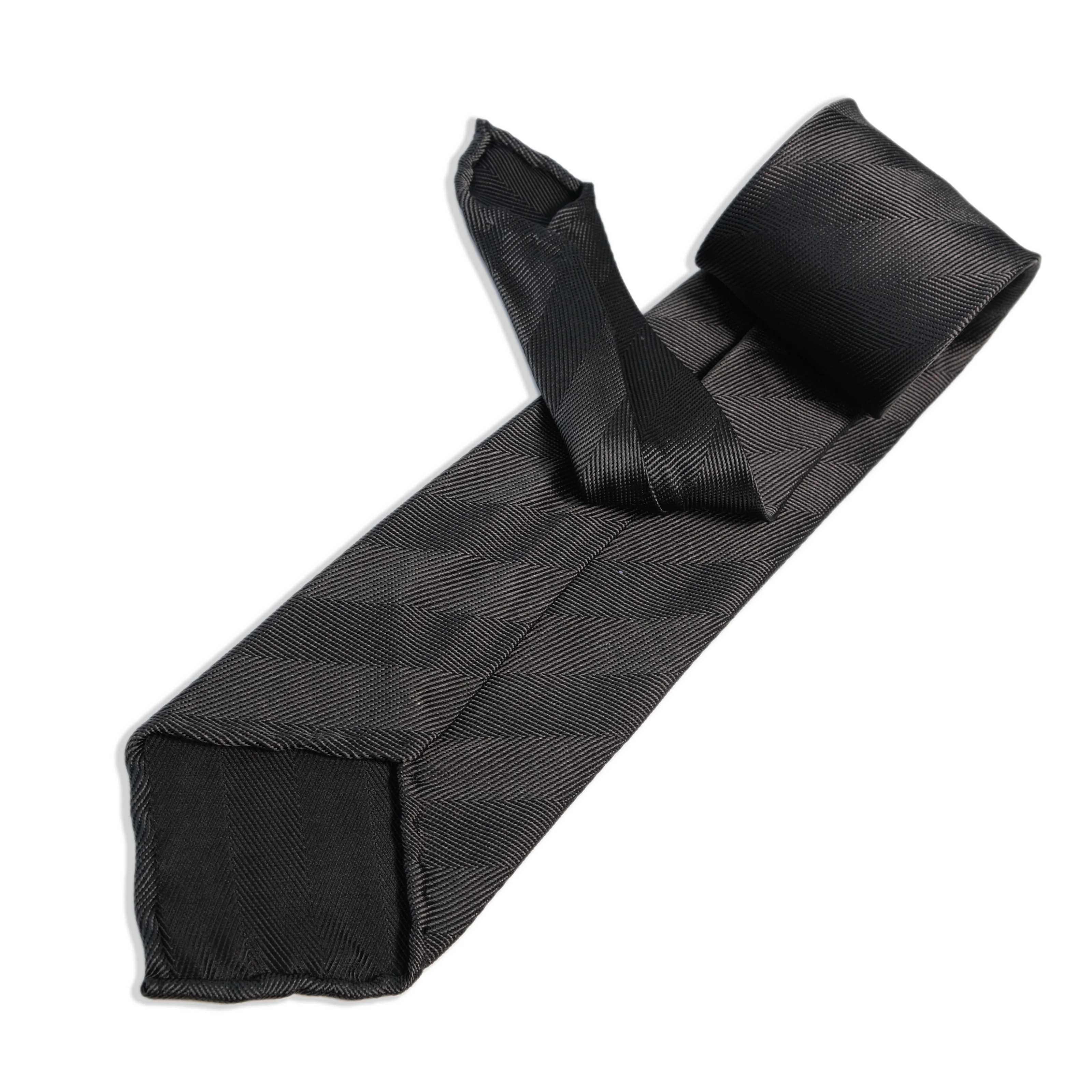 Hand-rolled Tri-fold Tie Solid Jacquard Suit Tie Business Casual Custom Design