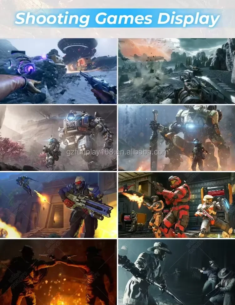 FunPark New Design Metal Arcade Game Machine Gun Combat Shooting Simulator Family Entertainment Center 220V factory