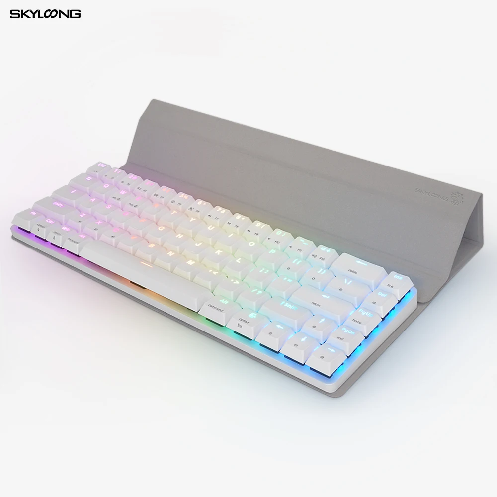 EPOMAKER NT68 65% RGB Hotswap Bluetooth 5.1 Wireless Wired Mechanical Gaming Keyboard with Foldaway Stand, 1900mAh Battery for Mac Win Gamer (Chocolat