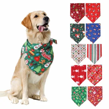 2024 New Arrival Wholesale Christmas Bandanas Pet Dog Cat Animal Bandanas With Different Style