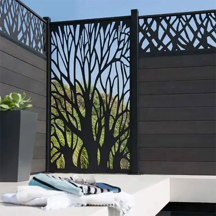 Cloison Séparation Extérieur/intérieur Acier Corten 180x120x40 Cm - Design Moderne, Rouille - 9