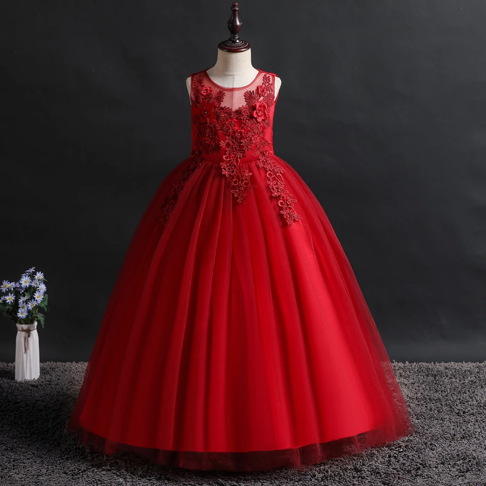 Western Dresses for Kid Birthday Party Fancy Dresses Baby Girl for 4 Years  Old Fashion Flower Girl Evening Dresses