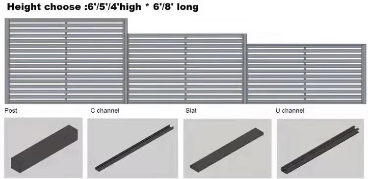 Environmentally friendly lead-free aluminium fence panels metal fence panels aluminum garden privacy fence details