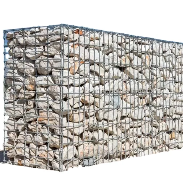 Industry Supplier Woven Iron Wire Gabion Mesh Basket Retaining Wall Design With Stone Filled Gabion For Sale