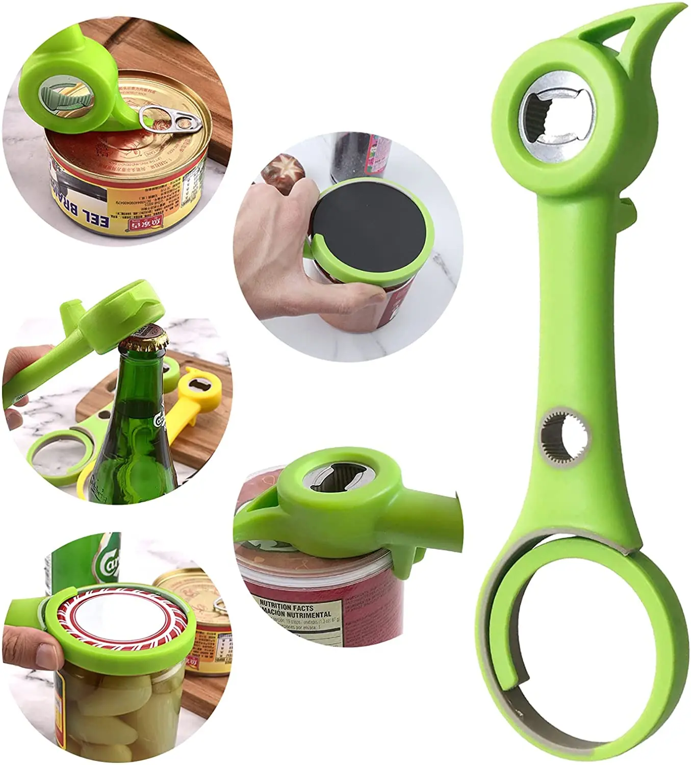 6-in-1 Multi-function Can Opener Professional Kitchen Screw Top Opener ...