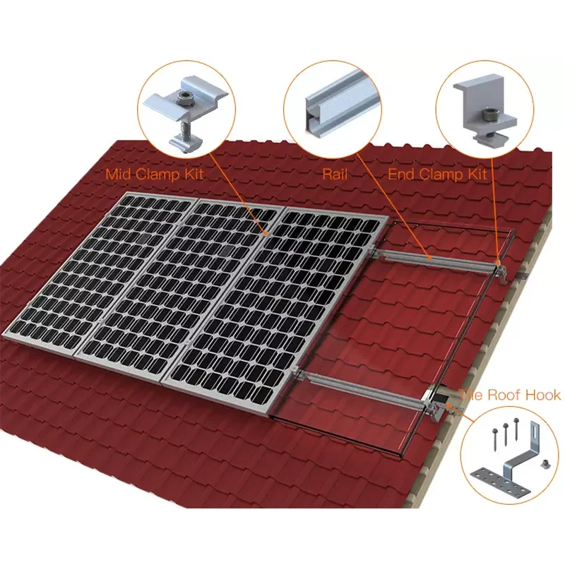 Solar Panel Mounting Rack Photovoltaic System Support for Tile Roof ...