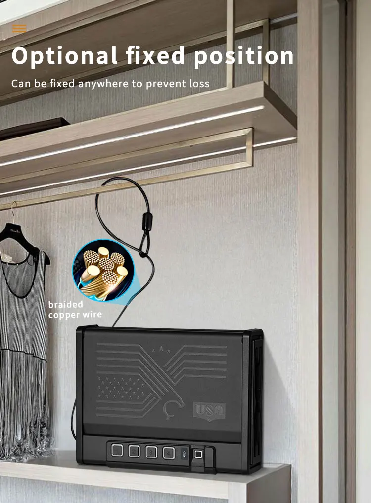 CEQSAFE New Design Digital With Biometric Gun Safe Fingerprint Safe Box for Car supplier