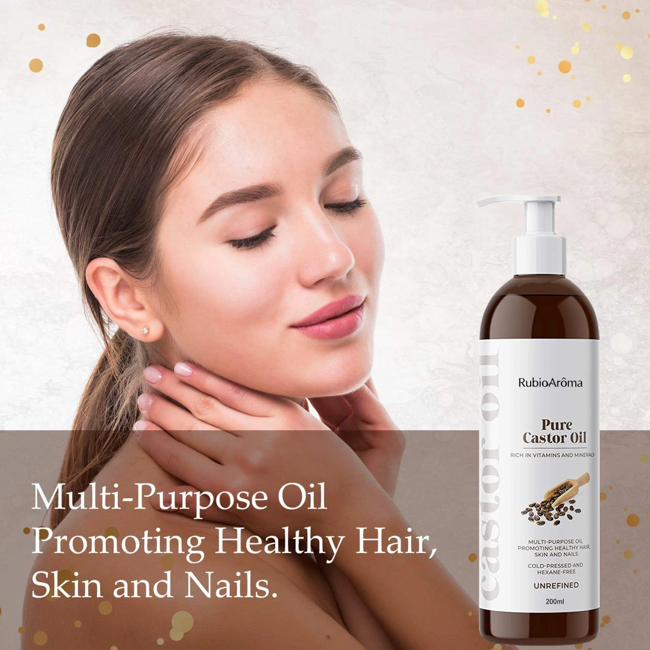 
 private label customize cold pressed bulk natural organic hair eyelash eyebrow growth jamaican black castor oil  