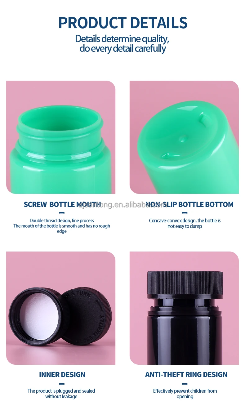 Colored 120ml Black Jar with Tamper Proof Lid  for Cosmetic Packaging details