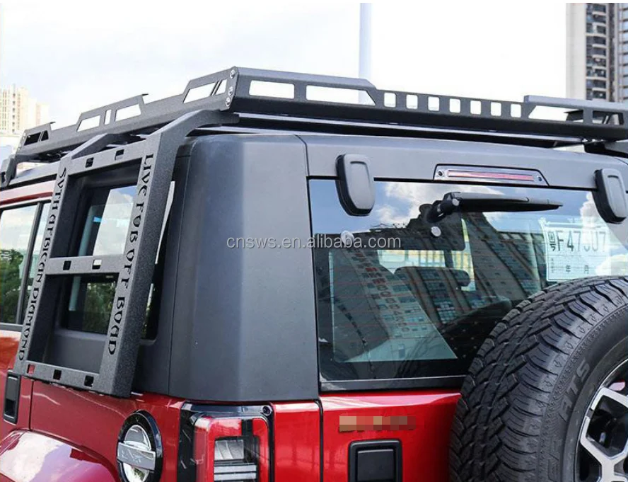 product 4x4 car steel roof rack 4 door 2 door luggage carrier top bracket for jeep wrangler jl 2018 jl1087-34