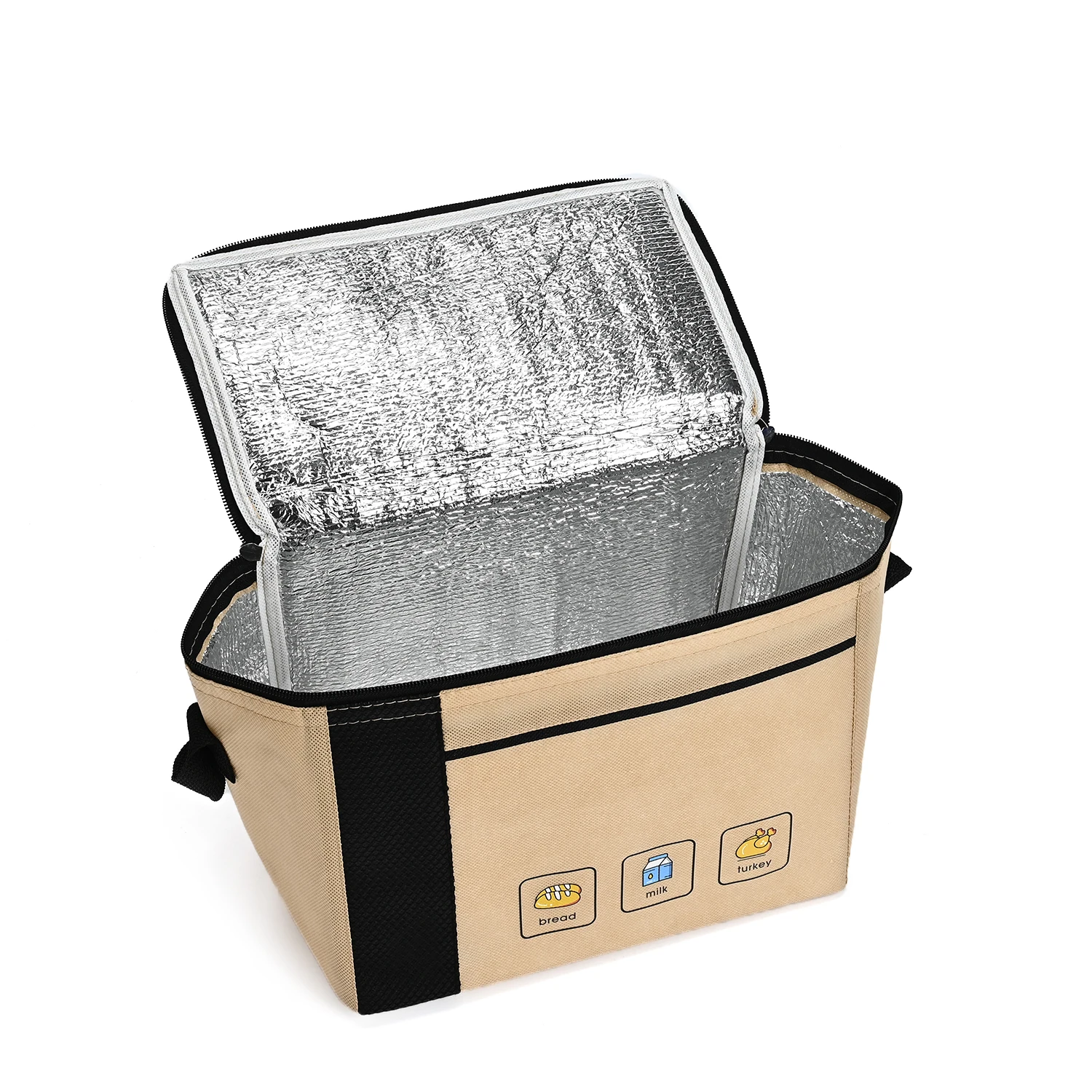 Hot Selling Single-shoulder Travel Essential Portable Outdoor Large Capacity Polyester Thermal Insulation Lunch Bag supplier