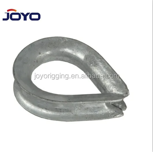 Hot Dip Galvanized DIN3091 Heavy Duty Solid Ductile Iron Casting Wire Rope Thimble