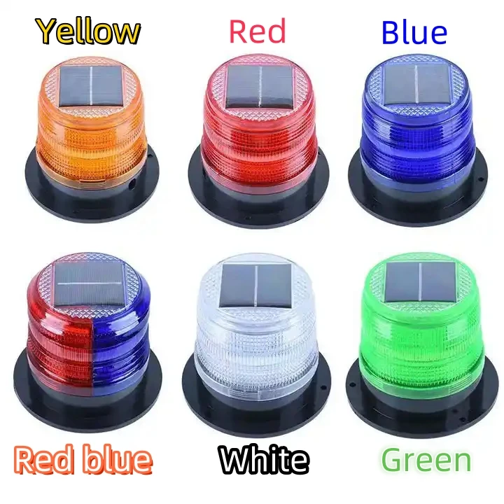 Emergency Led Strobe Warning Light Roadway Safety Flashing Solar