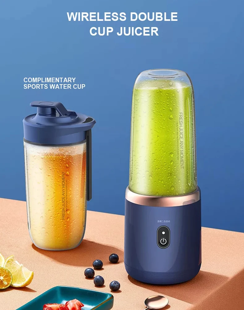 Hot Sale Portable Usb Rechargeable Juicer Cup Blenderelectric Orange