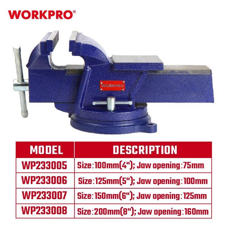 Wilton 8" Jaw Width X 8-1/4" Jaw Opening, 4-3/4" Throat Depth