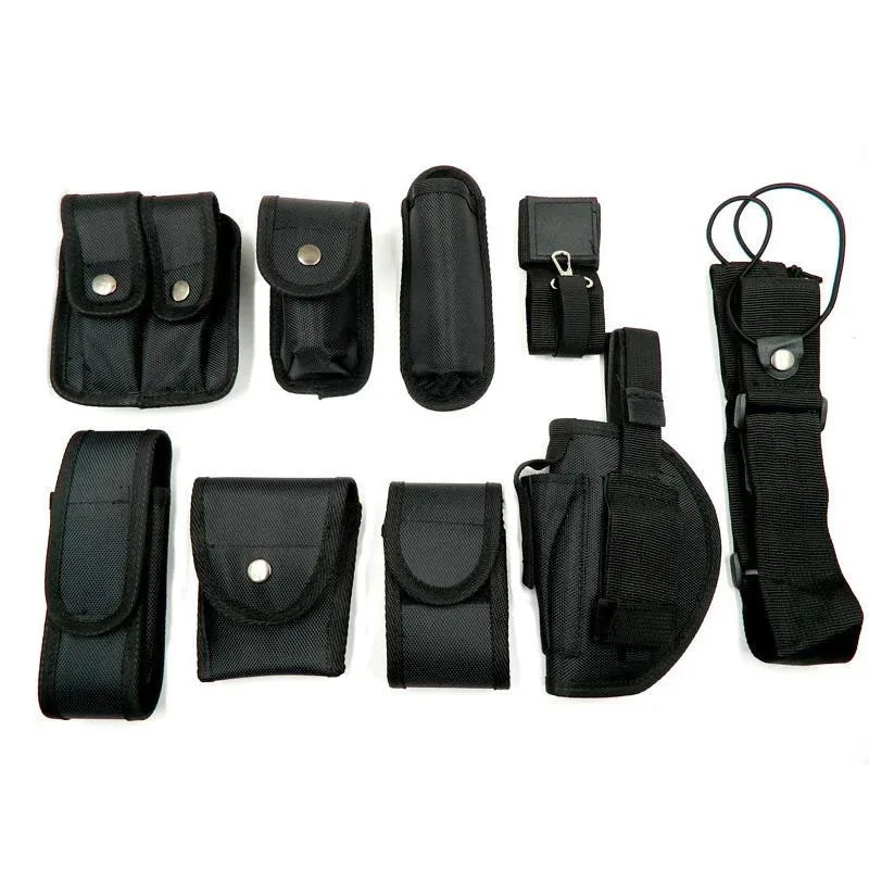 High Duty Detachable Multifunctional Tactical Security Duty Belt High Density Material Holster Pouch Set Utility Kit Belt