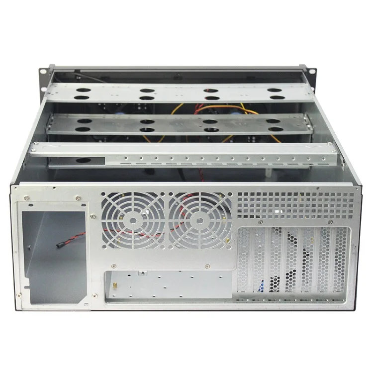 4U Rack Mount Server Case With Purple Light Industrial DVR NVR Server Chassis Support 12 HDD