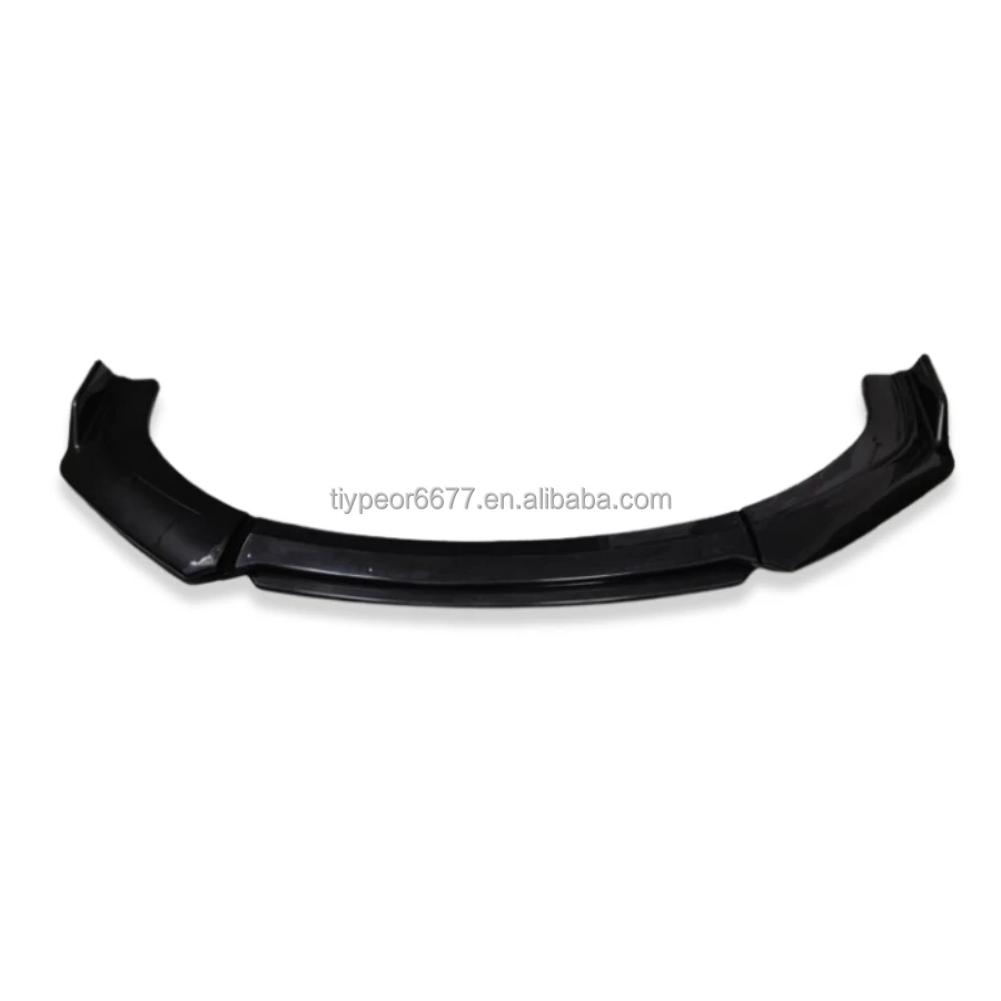 product tiypeor factory cheap four section front bumper lip splitter car abs red universal  body kit spoiler guard car accessories-4