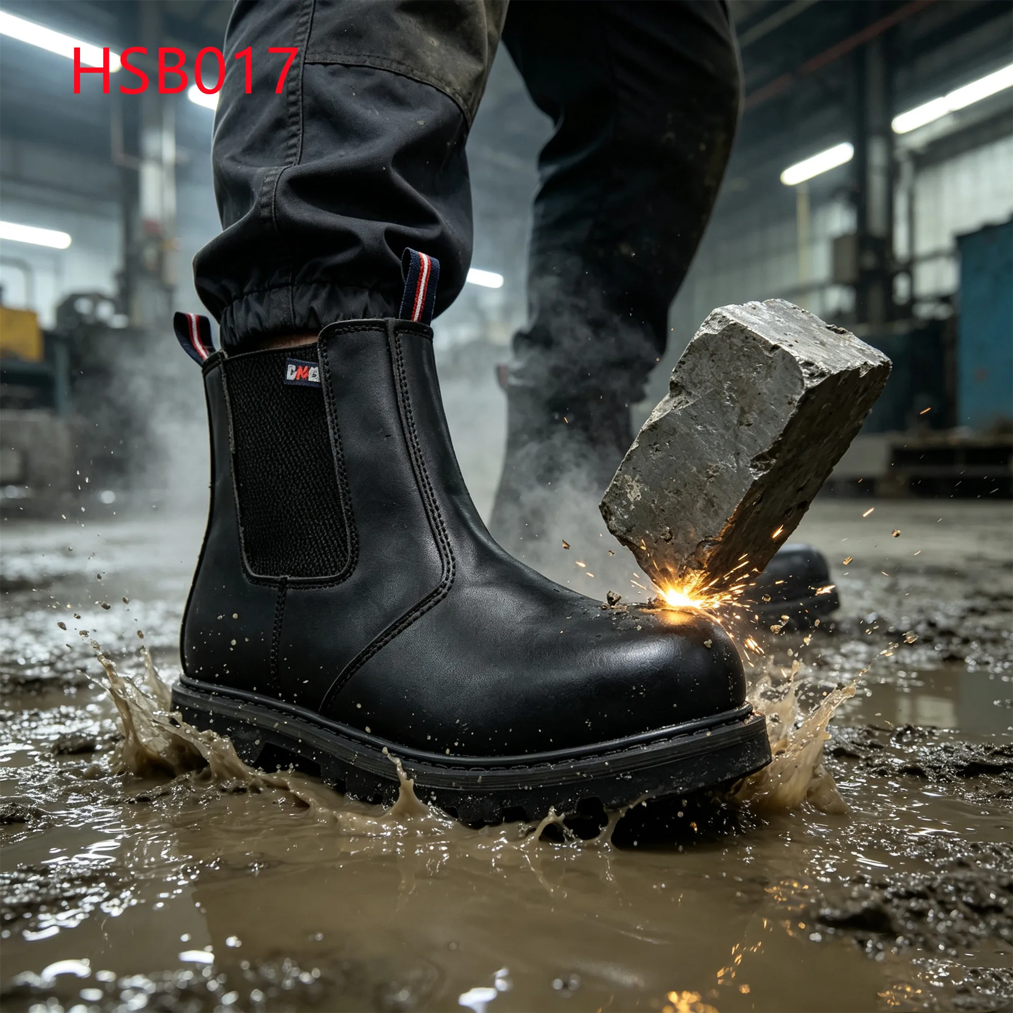 LXG,Australia No Delamination Goodyear Rubber Sole Work Boots Fisheries Anti-hit&puncture Hua Singh Chelsea Safety Shoes HSB017