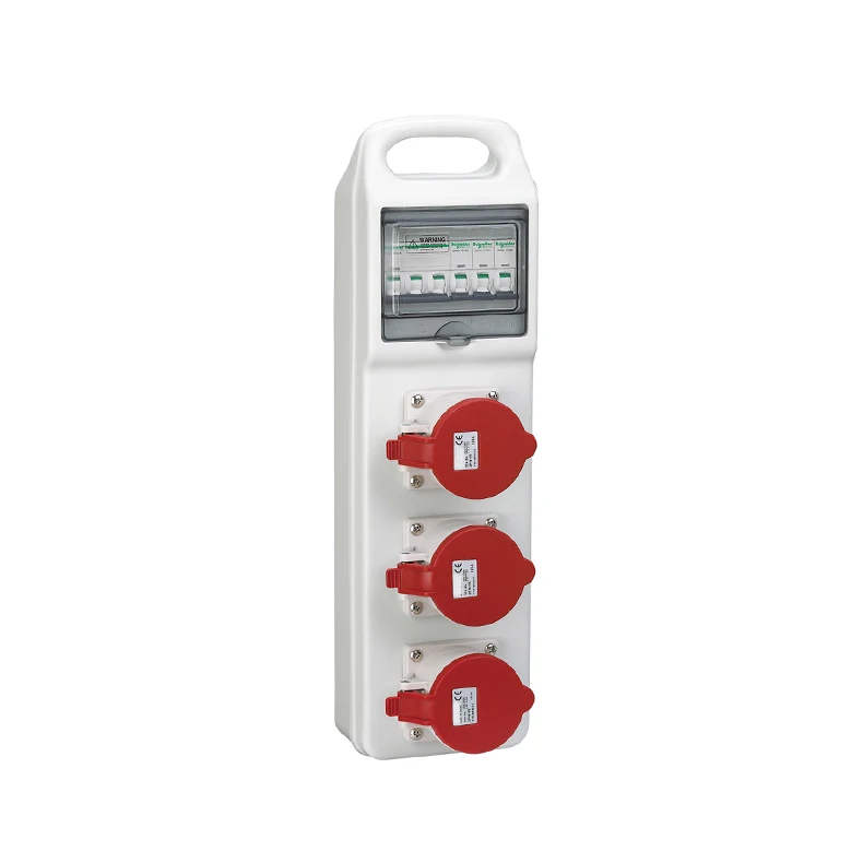 Customized European Power Output Electricical Wall Mounted Strip Style Portable Power Distribution Board Box 63A Equipment