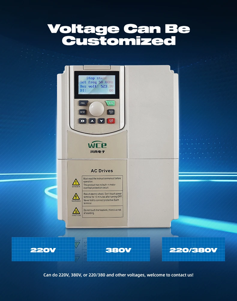 High Quality Vfd 3 Phase 220v 380v-440v Ac Drive 0.75kw 1.5kw 2.2kw 4kw ...