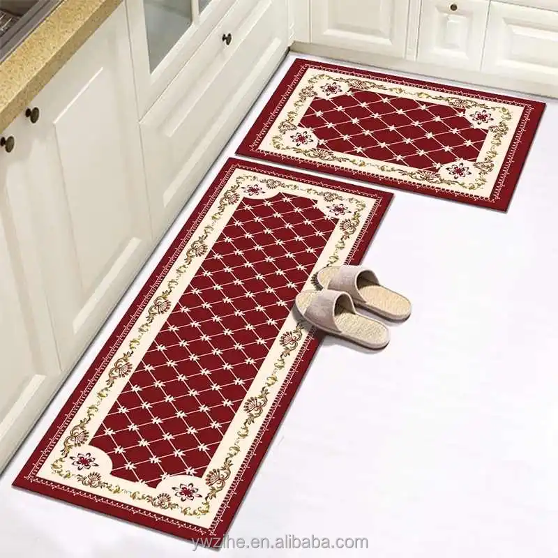 cartoon long non-slip kitchen mat cover