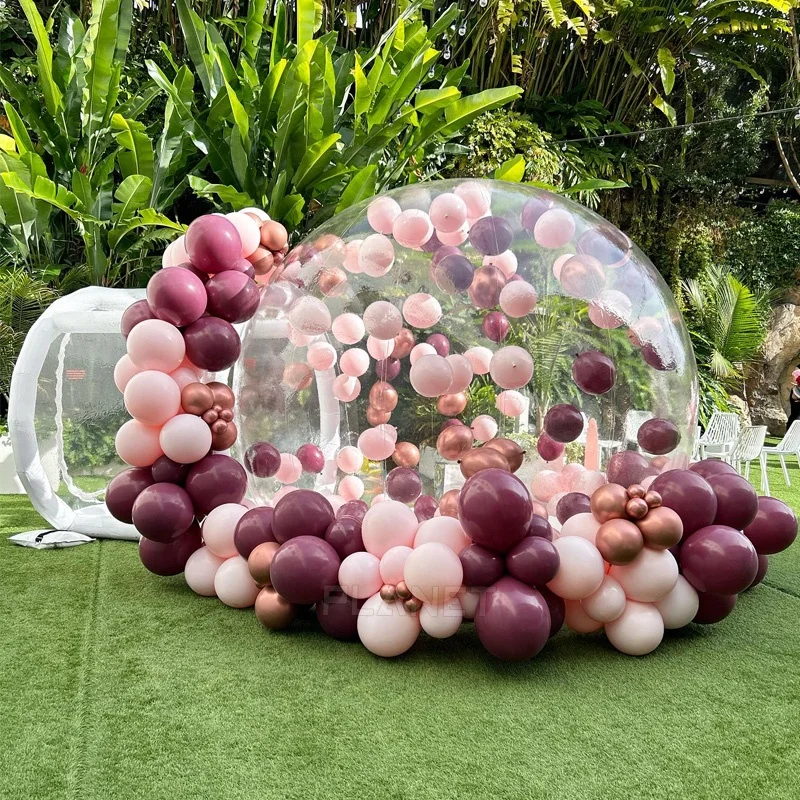 Portable Outdoor Bubble Tent Transparent Bubble Dome House Inflatable Bubble Camping Tent House With Tunnel