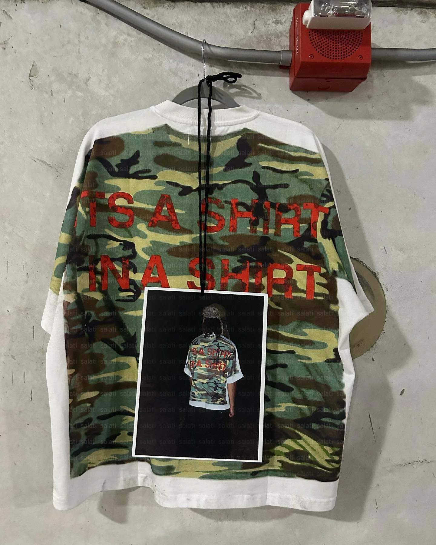 Salati Manufacturer Oversized Camouflage T-shirts 100% Cotton Streetwear Boxy Fit Cropped Tee Double Layer Camo T Shirt for Men gallery 4