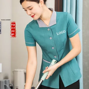 Hotel Staff Uniforms Summer Short Sleeve T-Shirt for Property Cleaning Hotel Room Sales and Hospital Staff for Housekeeping