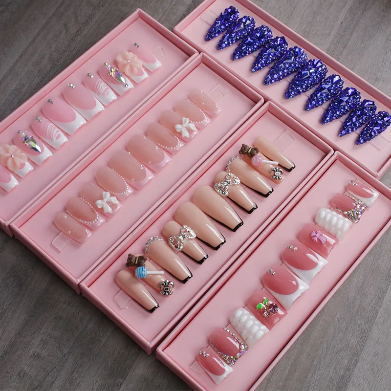 Salon Quality Handmade Luxury Nail Packing Box 3D Nail Art Design Full ...
