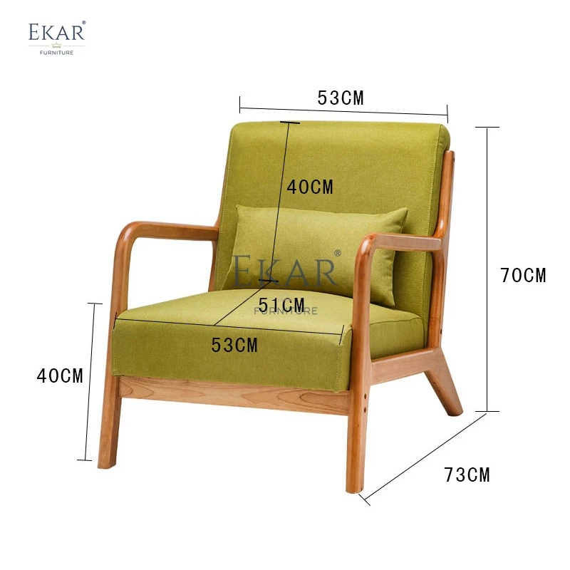 product modern lounge chair with comfortable upholstered seat and wooden legs-68