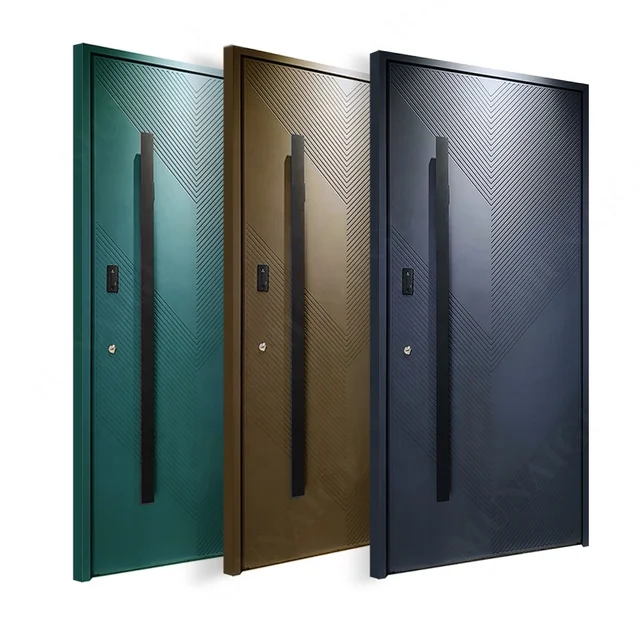 Hot Sale Aluminum Exterior Front Security Pivot Doors for houses Customized