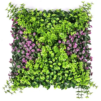 Plastic Faux Decoration Panel Green Hedge Boxwood Backdrop 50cm*50cm Artificial Plant Grass Wall For Home Decor