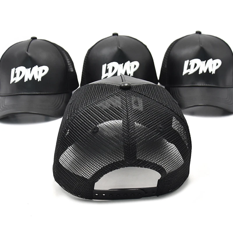 Custom High Quality Men Gorras Embroidery Waterproof Reflective Leather