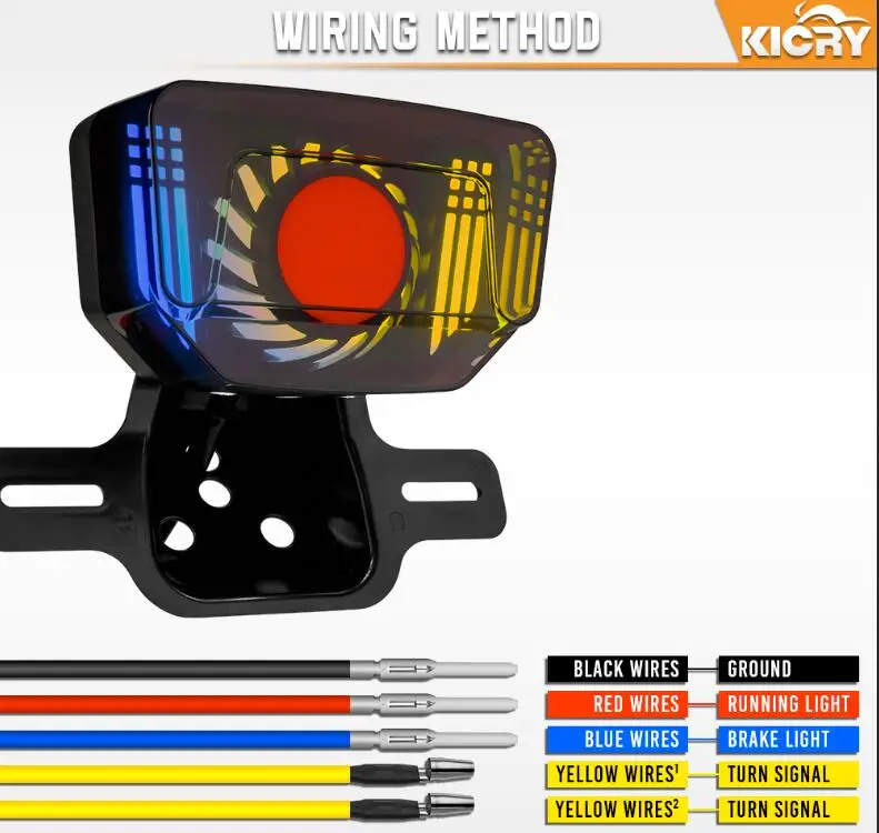Colorful Motorcycle LED Tail Light GN125 Tail Lamp of  LED Tail Light Break Light