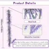 1.8-meter purple lavender vines (flocked)