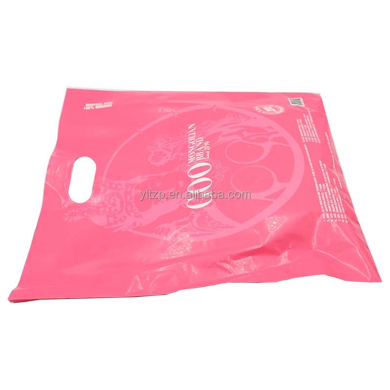 Wholesale Custom Plastic Bags With Logo Recyclable Tshirts Bag Die Cut