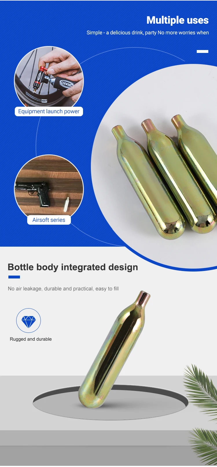 Homemade Drink Airsoft Gun Replenishes 12gram Co2 Cartridge Gas